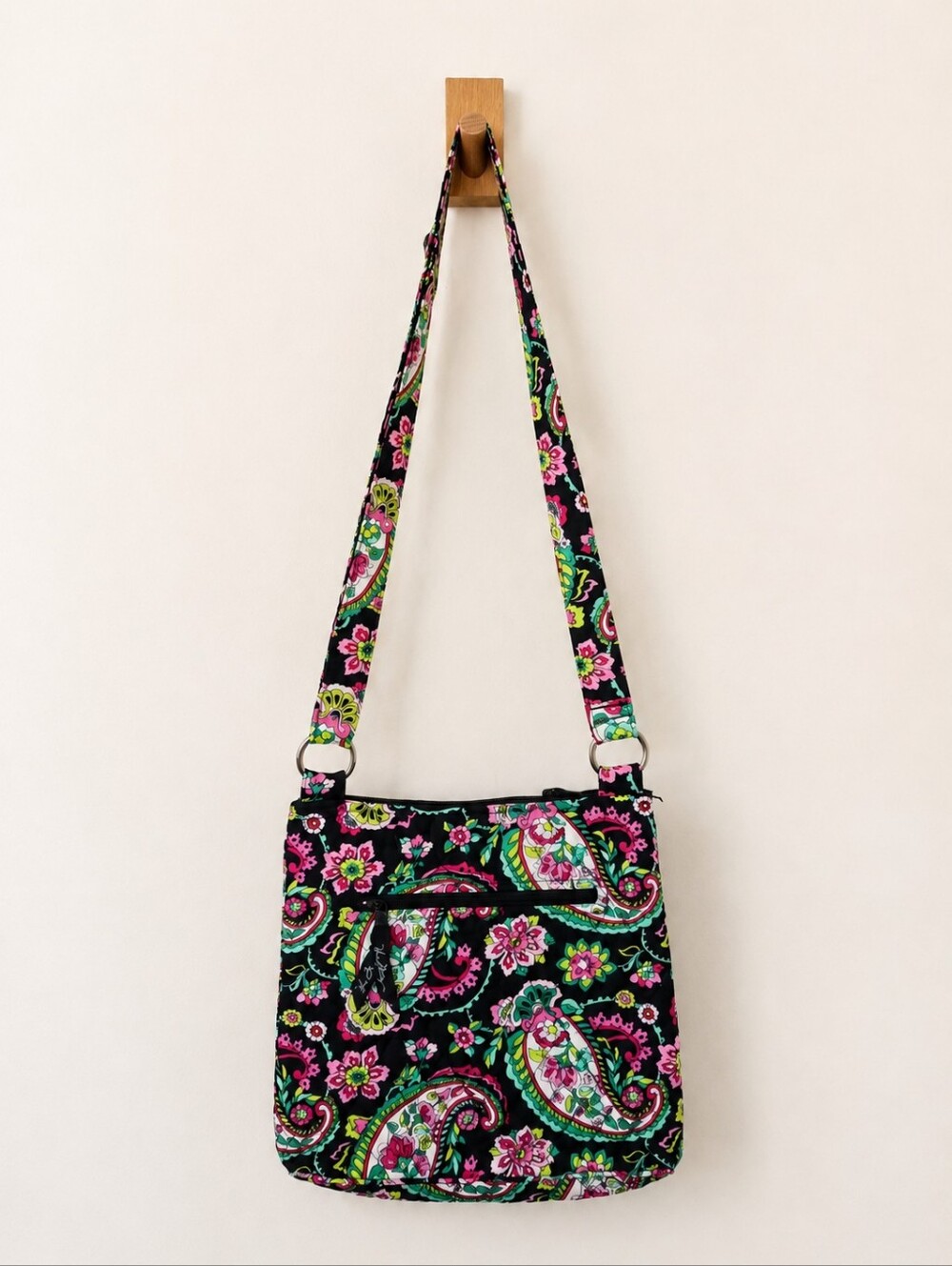 Vera‎ Bradley Quilted Cotton Hipster Crossbody Bag In Multicolor Paisley NWOT